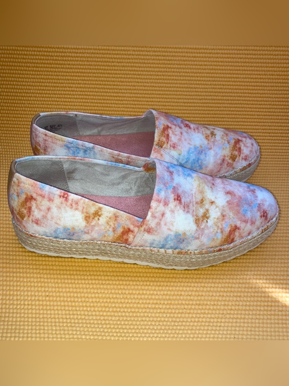 Dr. Scholl's Sunray Tie-Dye Espadrille Slip-On Shoes - Multicolor size 9.5